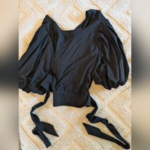Express black tie top